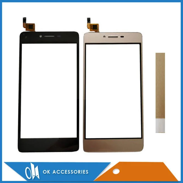 5,0 дюймов для Micromax Q409 сенсорный экран дигитайзер Сенсорная панель Переднее стекло черный белый золотой цвет с лентой