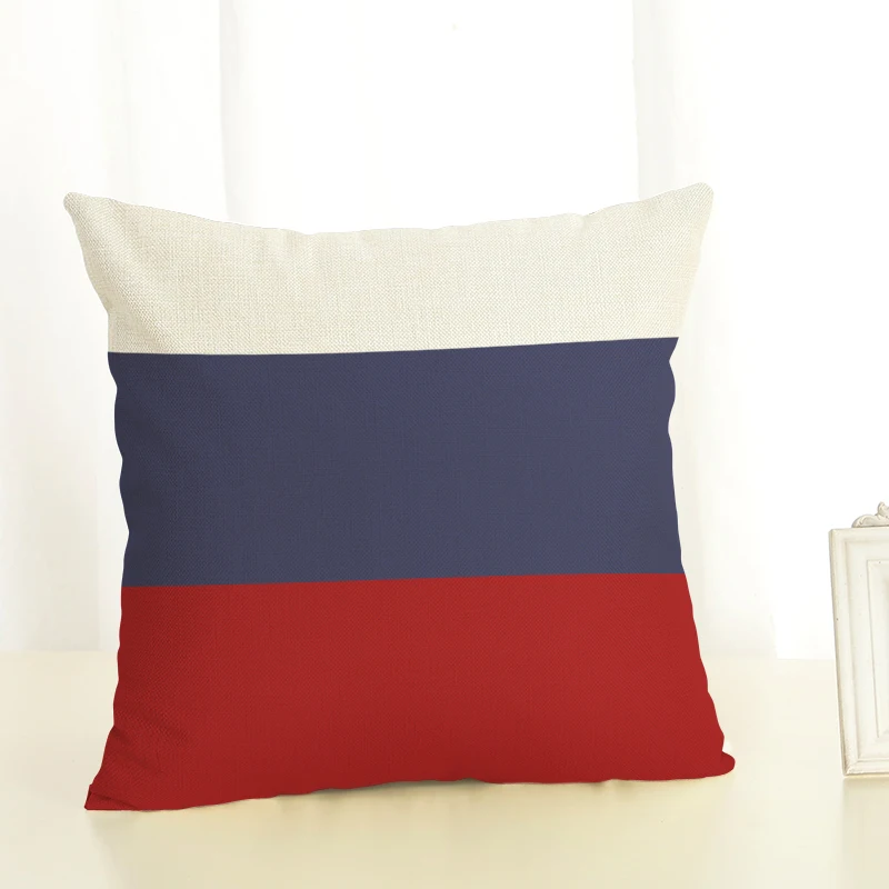 New English Usa Pillow Cushion Case French Country Flag Paris Pillowcases Sofa 18X18 Cotton Linen Lumbar Support Almofada