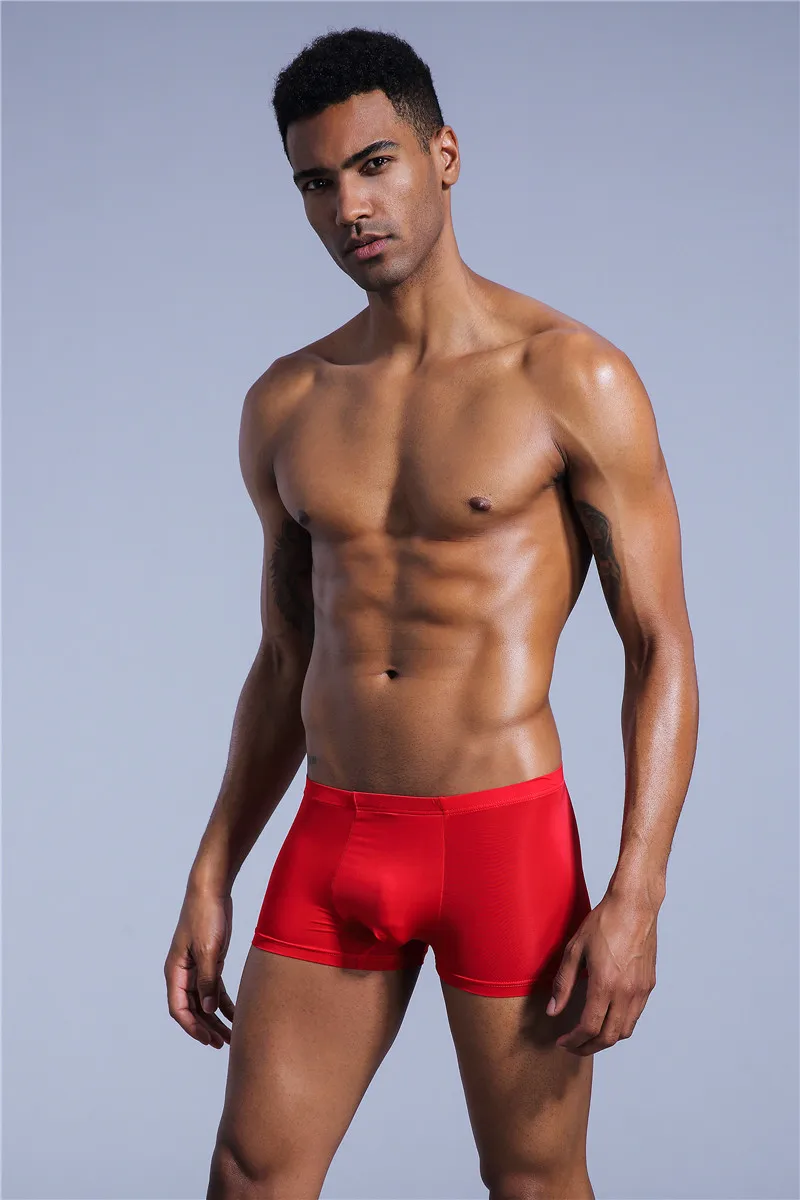 JOCKMAIL, фирменное Мужское нижнее белье, боксеры, шорты, ледяной шелк, прозрачные, тонкие, дышащие, боксеры для мужчин, сексуальные, в полоску, cuecas, гей, нижнее белье