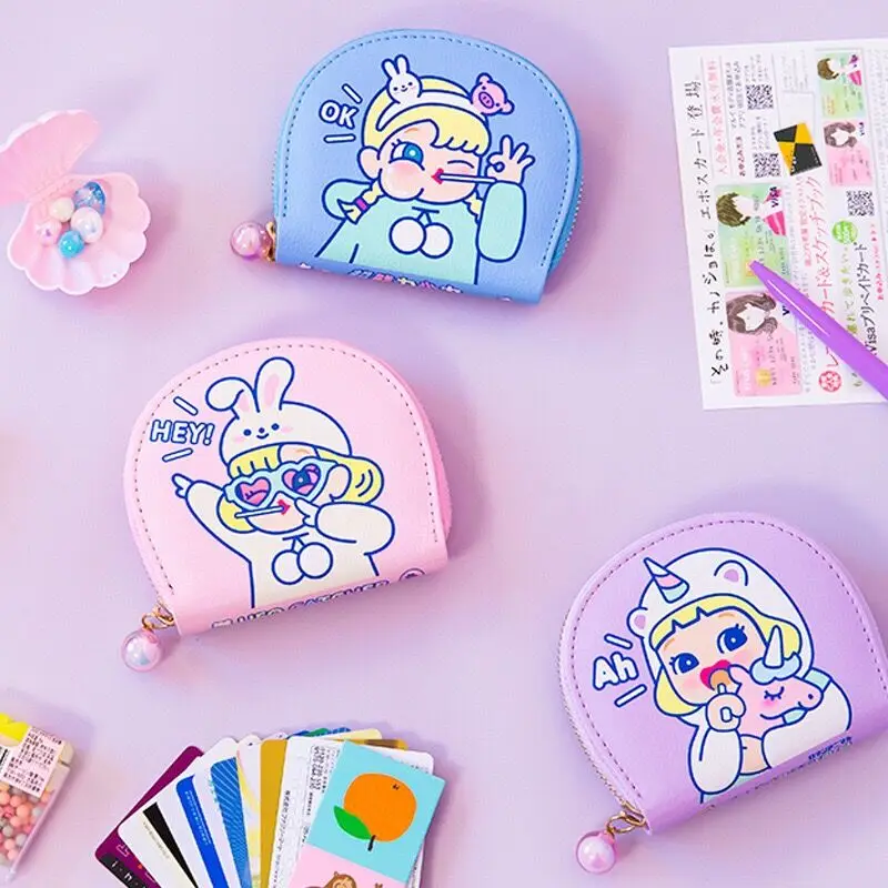 Bentoy Единорог НЛО мультфильм печатных карт сумка девушки ПУ милый ID кредитный держатель для карт чехол бизнес Корея Япония мини кошелек карты сумки