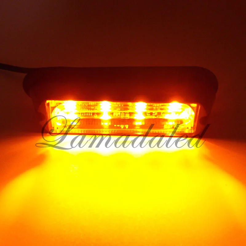DC12-24V, полицейский светодиодный стробоскоп, бар, автомобиль, грузовик, яхта, лодка, монтажные сигнальные огни, автомобильный прицеп, задний фонарь, красный, белый, синий - Цвет: all amber