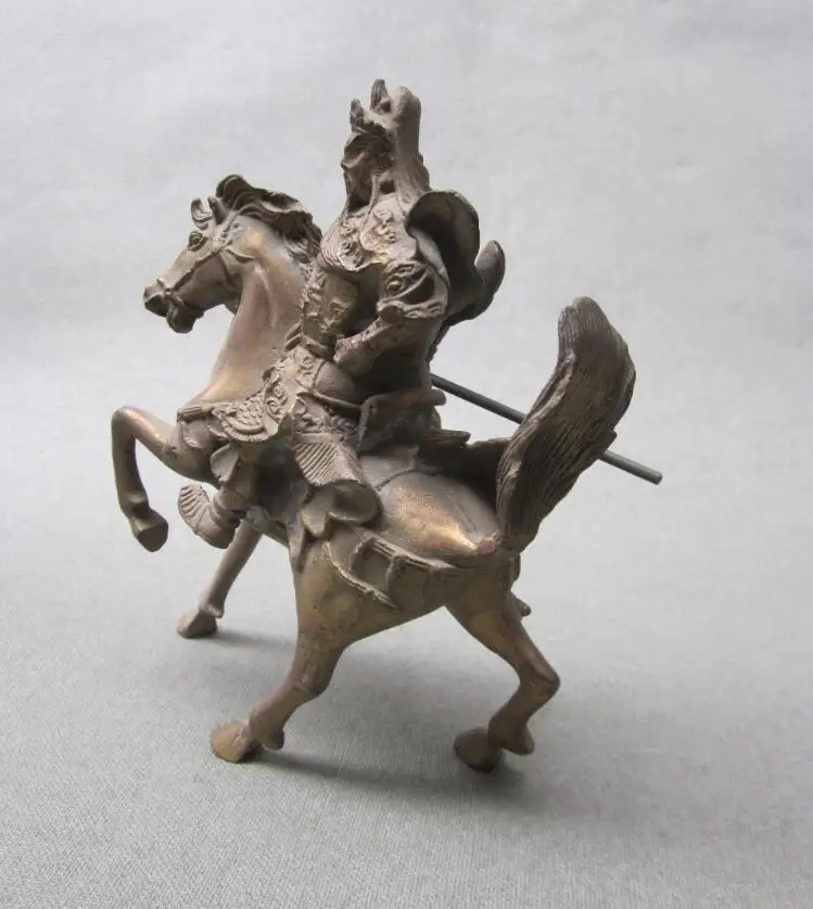 Chinese ancient bronze Guan Gong ride Malaysia | Дом и сад