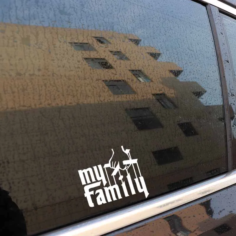 

YJZT 14.4CM*13.3CM my Family Car Sticker Vinyl Decal Black/Silver C3-2241