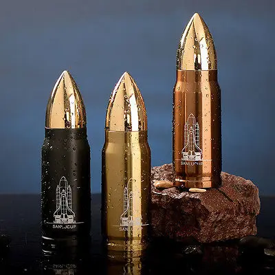 Крутая Вакуумная бутылка из нержавеющей стали в форме пули кружка для