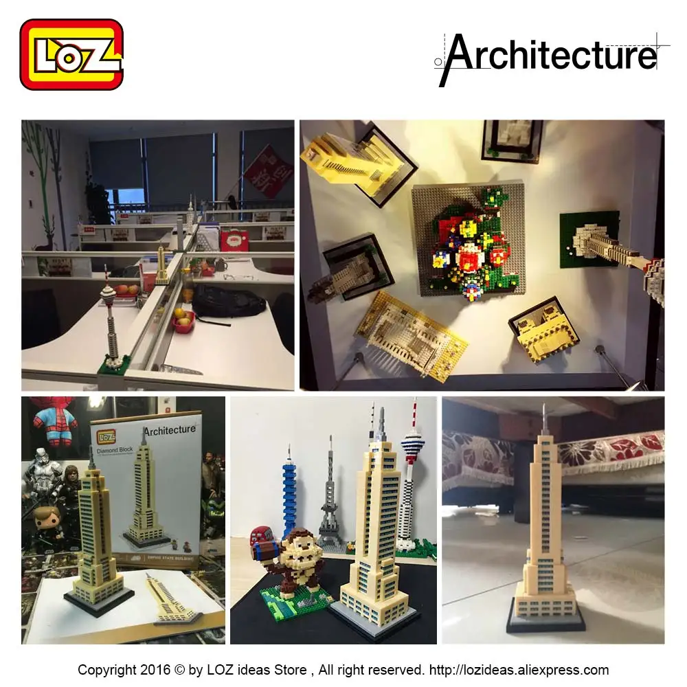 LoZ блоки архитектурная модель строительные кирпичики город Империя State Building Toy
