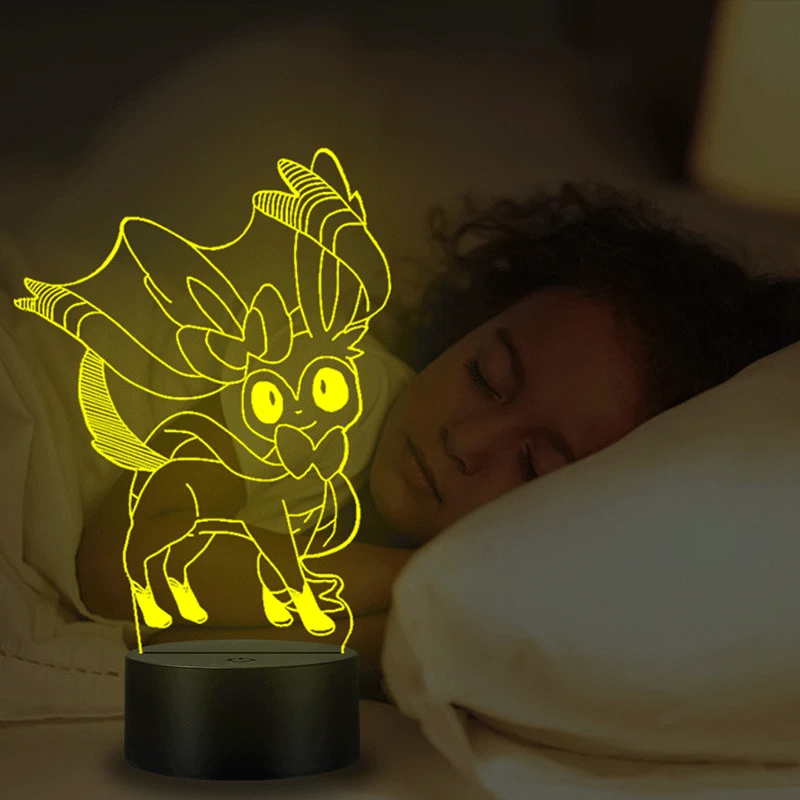 VCity новинка игра Покемон Eevee сильвеон светильник ночсветильник 3D лампа кавайный