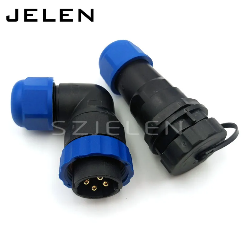 SD20 90 degree elbow waterproof connector4 pin IP68 panel mount connector 4 Male female | Обустройство дома