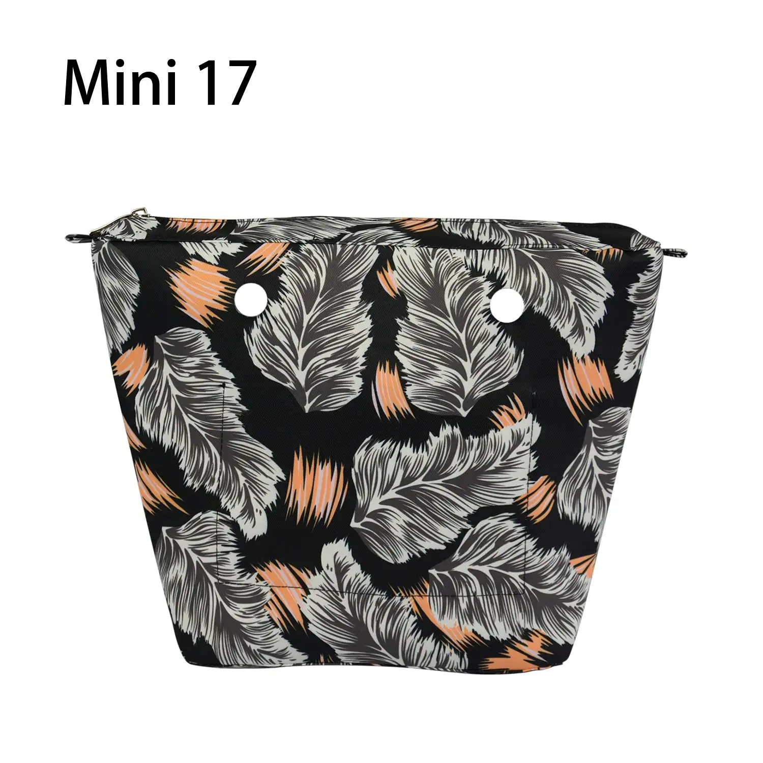 mini 17 Huntfun красочный, из саржи Ткань водонепроницаемая внутренняя подкладка вставка карман на молнии для классического мини Obag старшего внутренний карман для O сумка - Цвет: mini 17