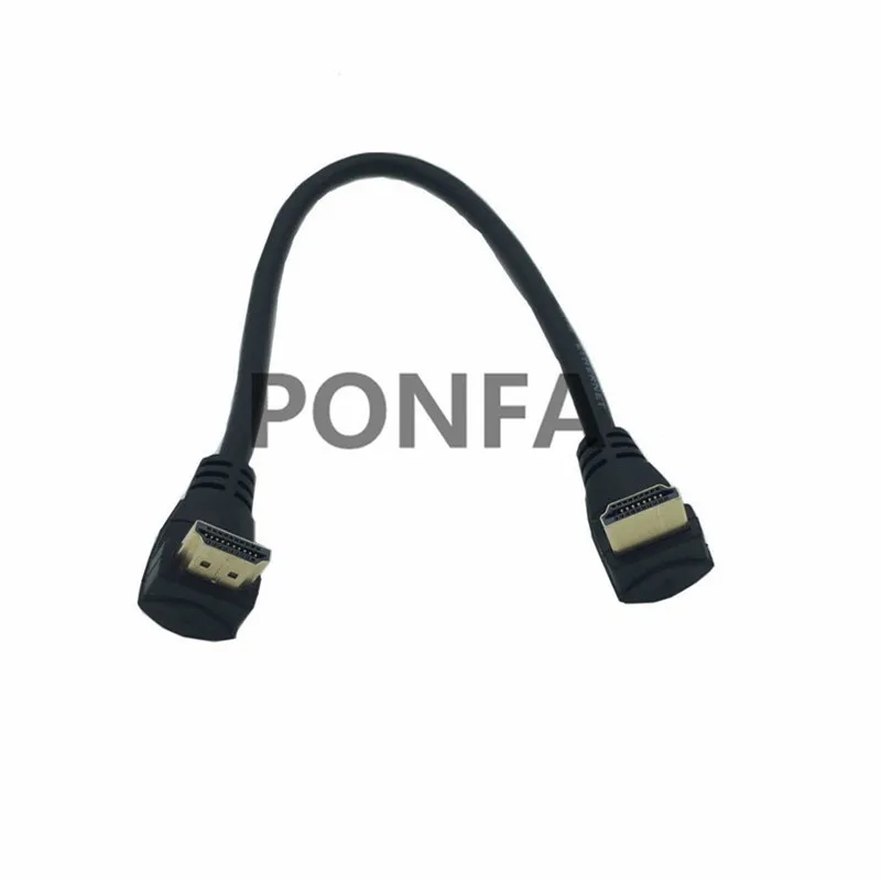 HDMI 2,0 локтевой кабель 4K* 2K@ 60HZ HDMI 2,0 V папа вниз или вверх под углом к HDMI v2.0 папа вверх и вниз угол кабеля 30 см 60 см 1,8 м 1 фут 2 фута