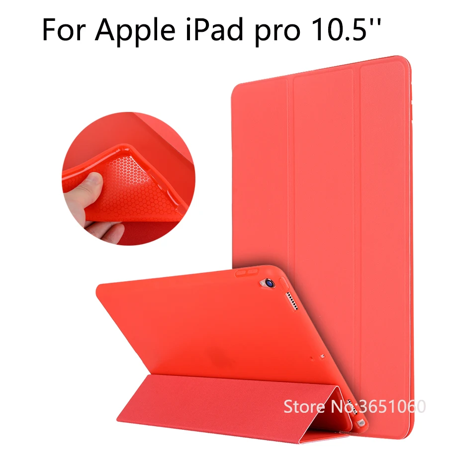 Модный силиконовый чехол-книжка из искусственной кожи для Apple iPad Pro10.5 дюймов 2017