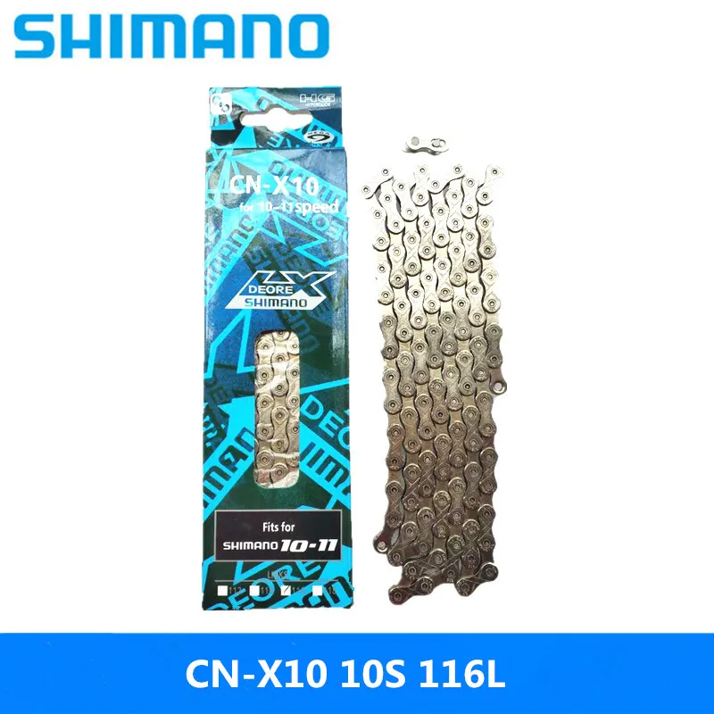 SHIMANO CN X10 высокопрочный горный велосипед 10 S/30 скорость переключения цепи длина 116л