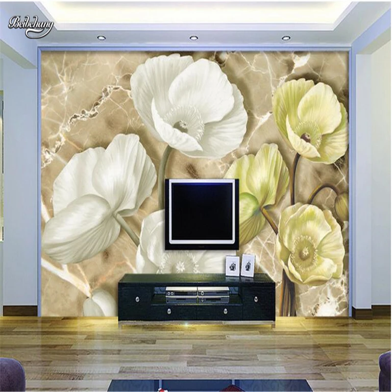 3d красивый цветок рельеф ТВ фон на заказ большой fresco нетканый материал