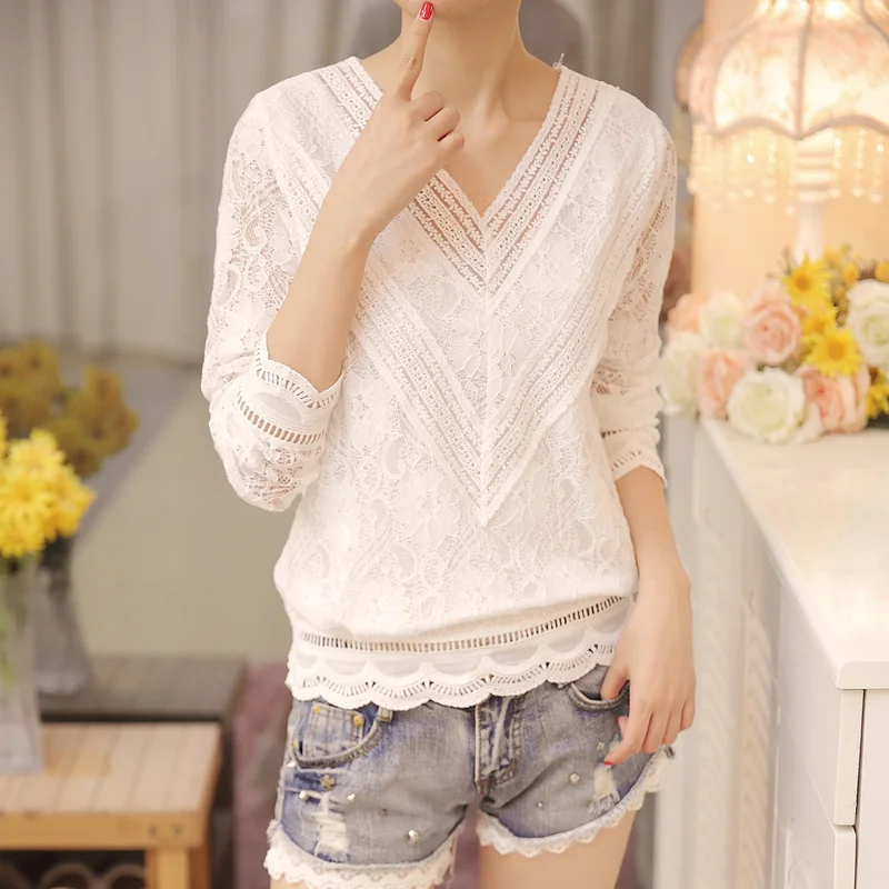 

2021 new arrived autumn fashion women blouse long sleeved lace women top lace bottoming blouses causal slim fit blusa 0943 40