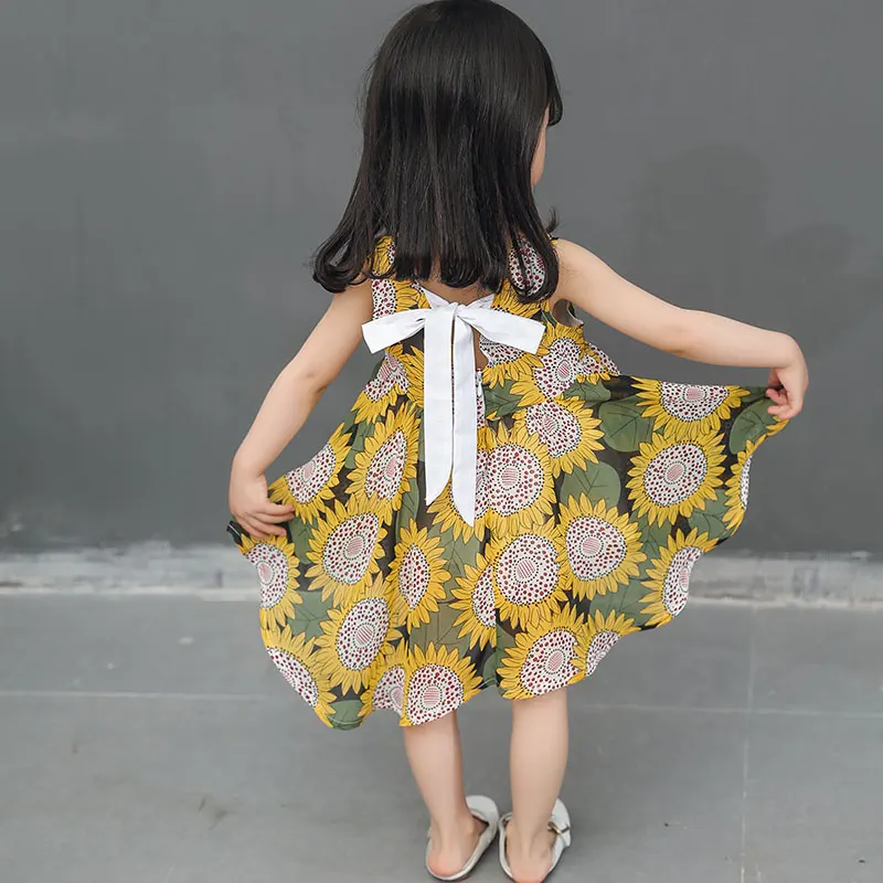Infantil Girls Dresses 2018 Cotton Cute Princess Children Clothing Floral Sleeveless Kids A-line Dress for 12M-6Y 5ds680 | Детская