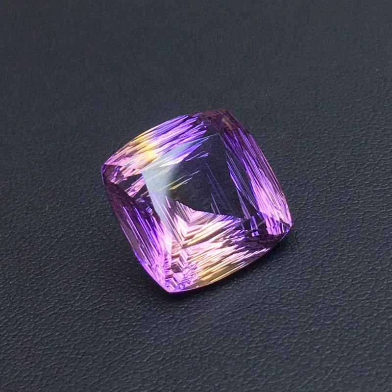 CSJ реальные Природный Аметрин свободные драгоценные камни яркие вогнутые Honeycom