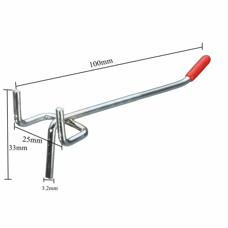 MTGATHER 25 шт. крючки для досок из нержавеющей стали серебристо красного цвета 1 ~ 5 кг