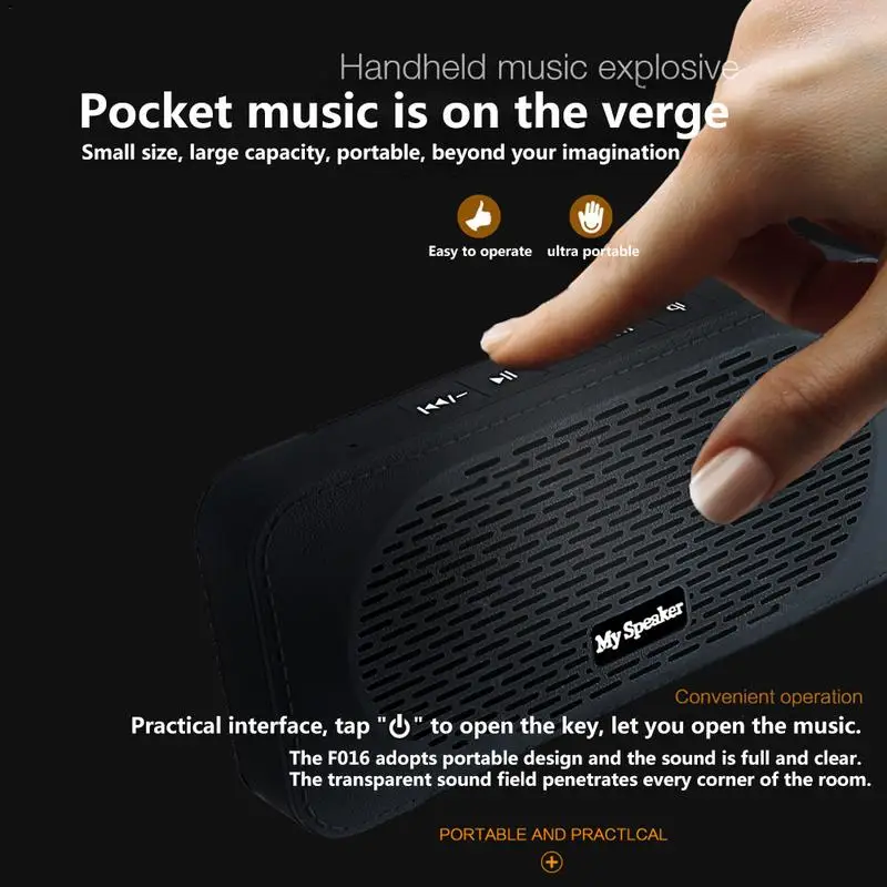 F016 Беспроводной Bluetooth Динамик Портативный открытый FM Водонепроницаемый