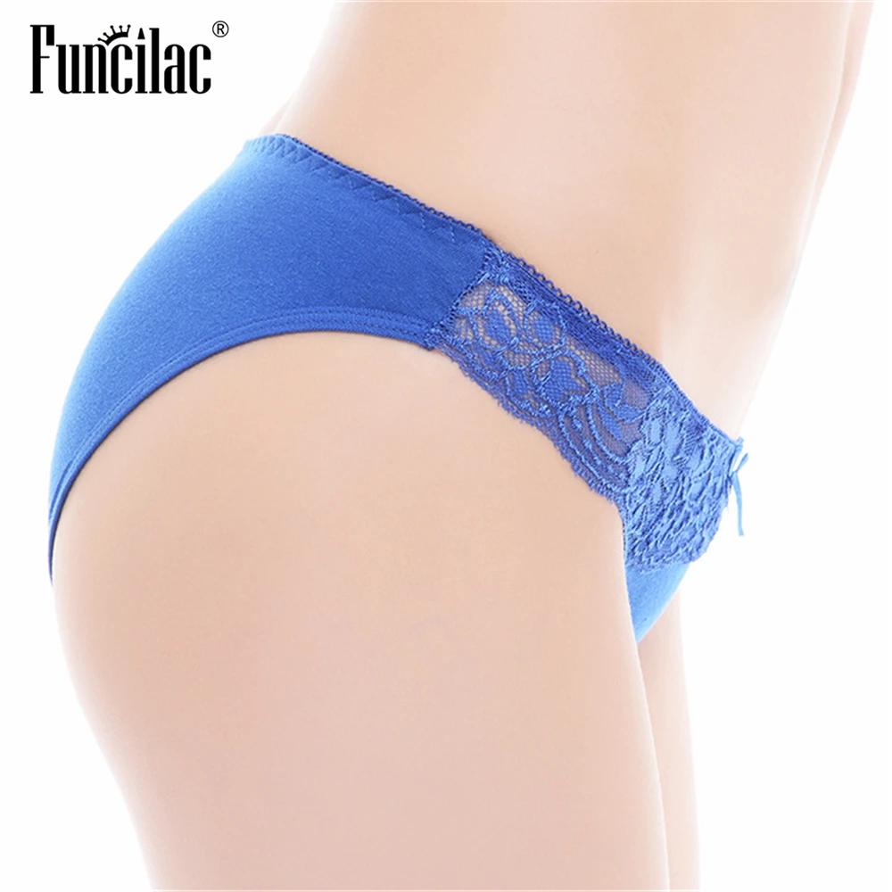 FUNCILAC женские хлопковые трусы сексуальные трусики для женщин кружевные