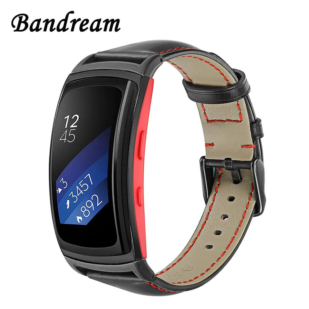Ремешок для часов из натуральной кожи Samsung Gear Fit2 R360 / Fit 2 Pro R365 сменный ремешок