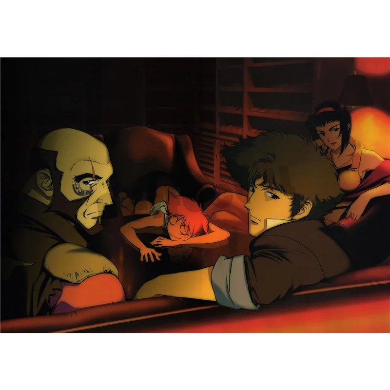Синий Ковбой bebop домашний интерьер украшения Крафт Фильм плакат рисунок core наклейки на стену - Цвет: Синий