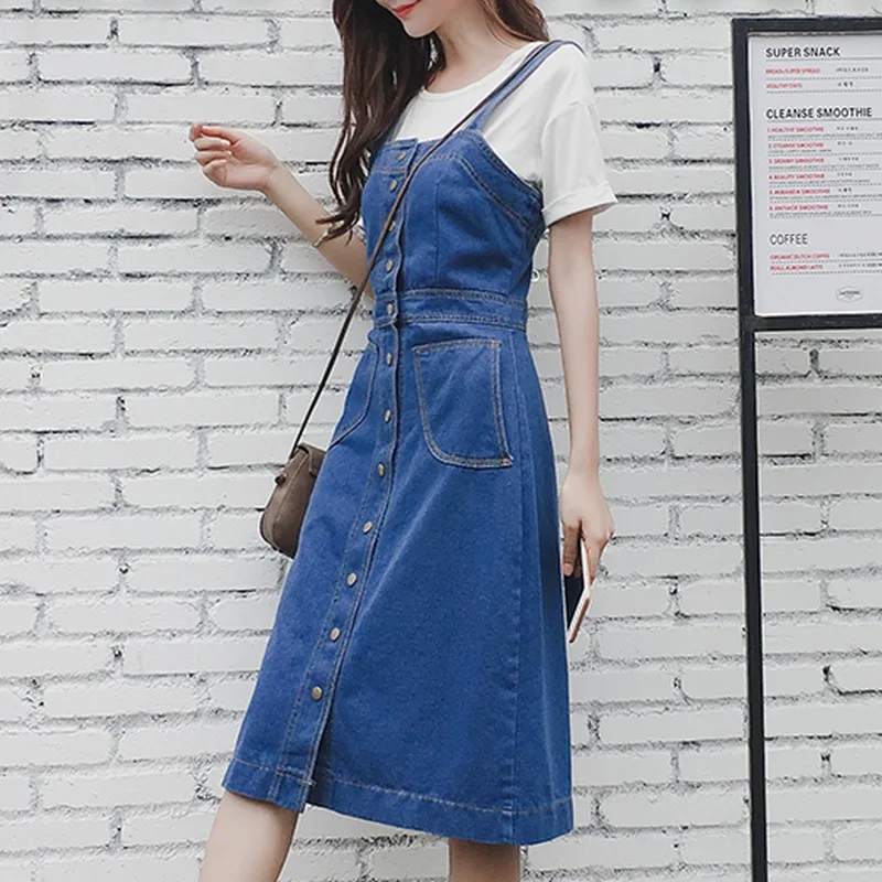 Платье EXOTAO женское Осеннее длинное из джинсовой ткани|denim dresses women|denim dressdress women |