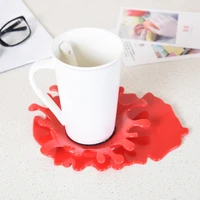 mustard blood shaped spoon rest mustard style kitchen cooking cup mat tablewarepad kitchenware holder utensil