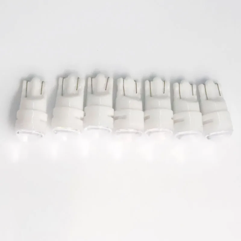 100 шт. T10 Керамика 3 SMD 2835 Светодиодный 20MA римская колонна прозрачные линзы W5W 194 501 Стандартный клиновидный для салона Свет парковочная лампа