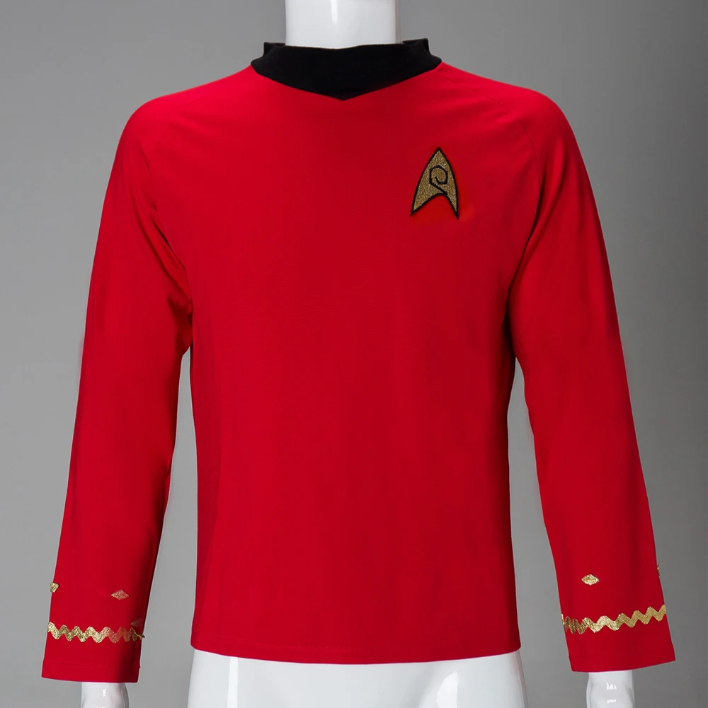 Косплей звезда оригинальная серия TOS Trek Скотти красная рубашка Униформа костюм
