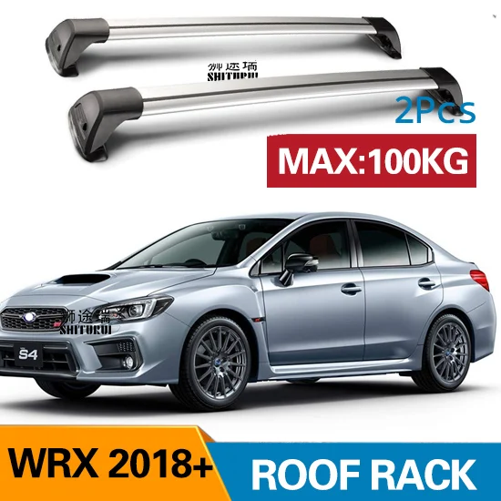A SHITURUI для Субару WRX, 4-dr седан,- Serultra тихий грузовик крыша бар автомобиль специальный алюминиевый сплав замок ремня S4 STi Sp - Цвет: A