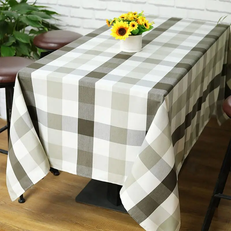 

Colorful Stripe And Plaid Pattern Table Cloth Cotton Linen Tablecloth Dining Table Cover For Kitchen Rectangle Home Decor