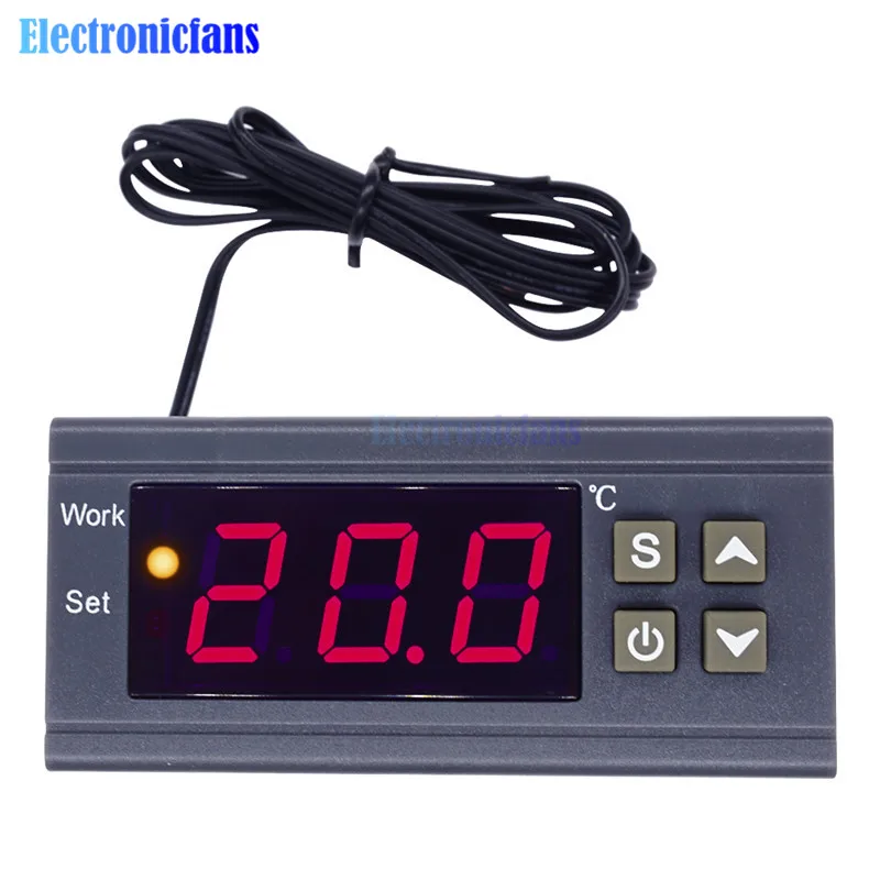 Цифровой регулятор температуры MH1210W AC 90 250V DC 9 72V 10A термостата с датчиком NTC