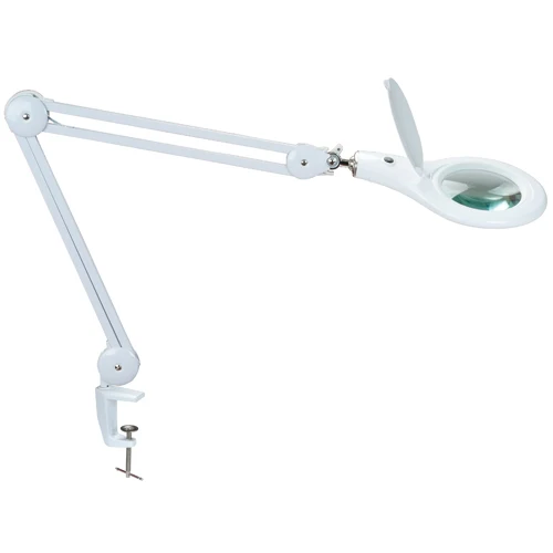 구매 고품질 5D(2.25X) 돋보기 램프, 데스크탑 클립 온 돋보기 램프 12W LED 조명 광각 돋보기 작업 테이블 램프