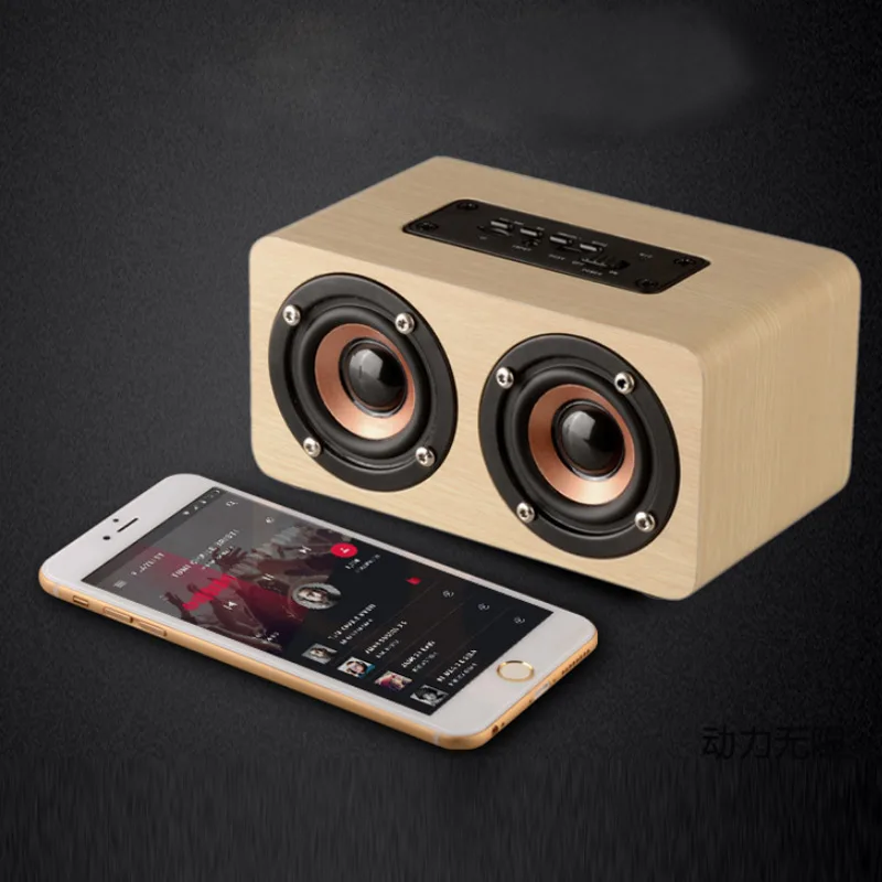 2019 горячие портативные беспроводные Bluetooth колонки деревянный двойной пассивный