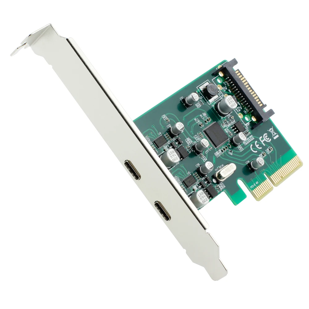 Карта памяти USB 3.1 Type C на 2 порта PCI express + PCIe низкопрофильный кронштейн pci e 4x к