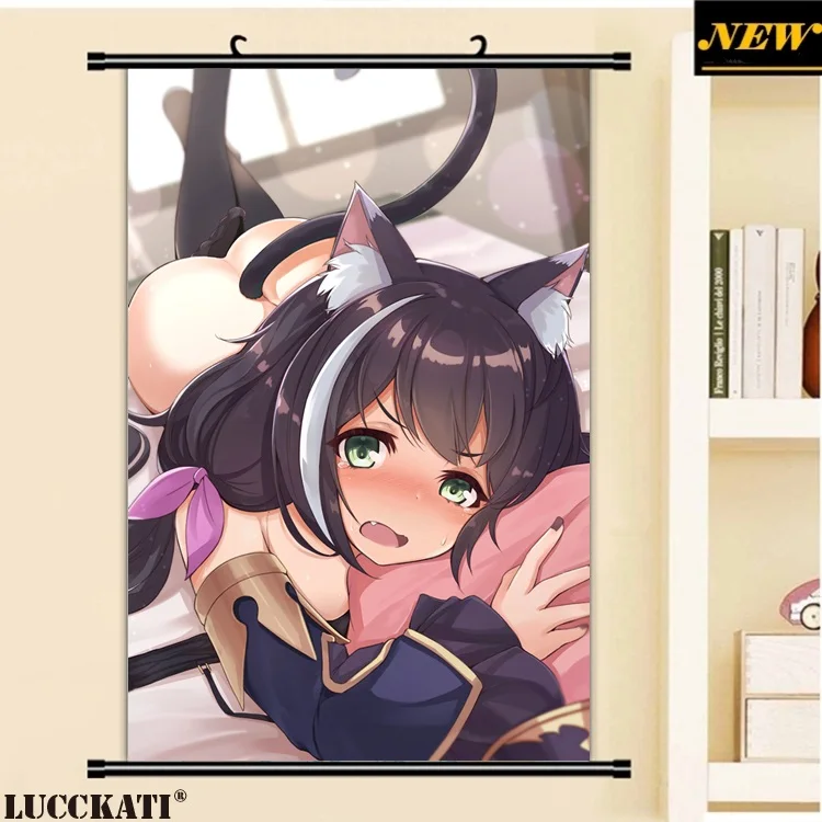 40X60 см принцесса подключения re dive Kyaru животное ухо бикини хвост попка Сексуальная лоли камушки Мультфильм Аниме прокрутки холст живопись плакат