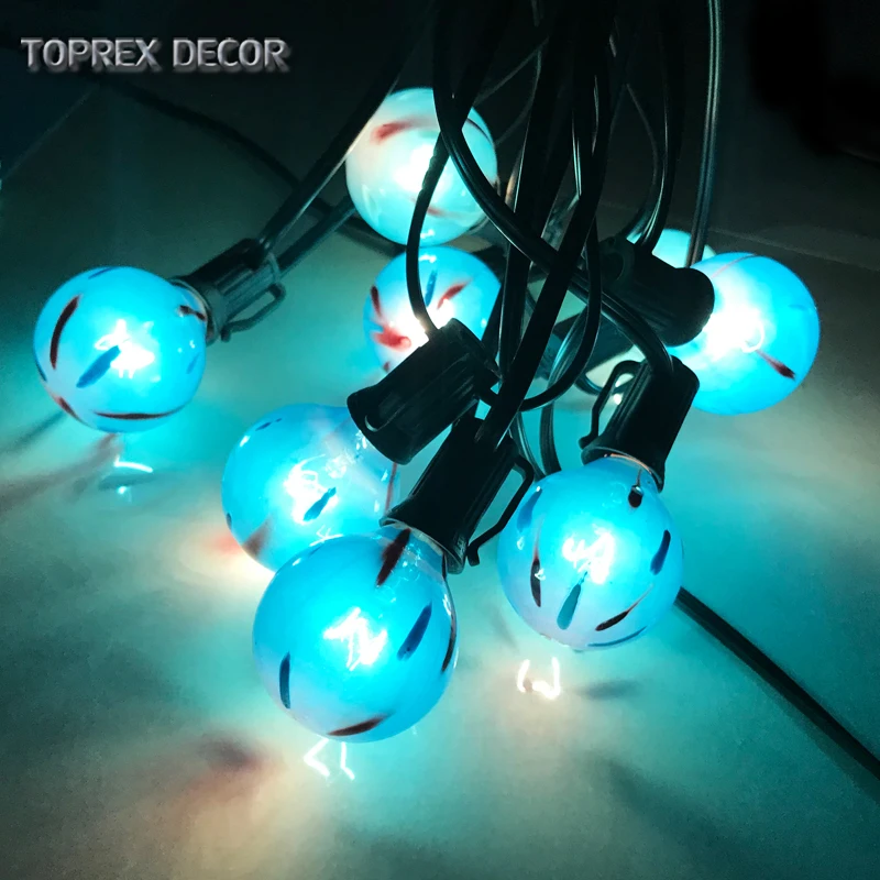 Toprex E12 patio lights длина 11 5 футов. Наружные гирлянды рождественские световые
