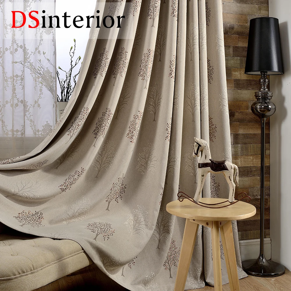 Dsinterior современная Жаккардовая штора для окна спальни или гостиной|curtains for|tree