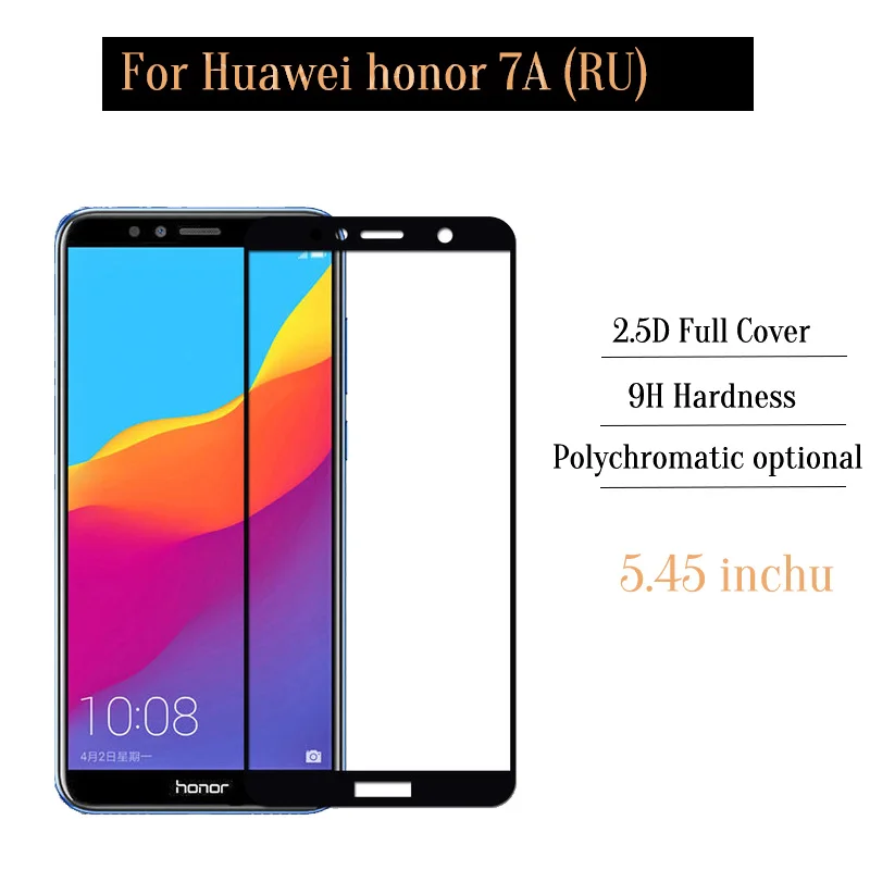 2pcs 9H Full Tempered Glass For Huawei Honor 7A 7C Pro Russian Version Cover Protective Film Screen Protector | Мобильные телефоны