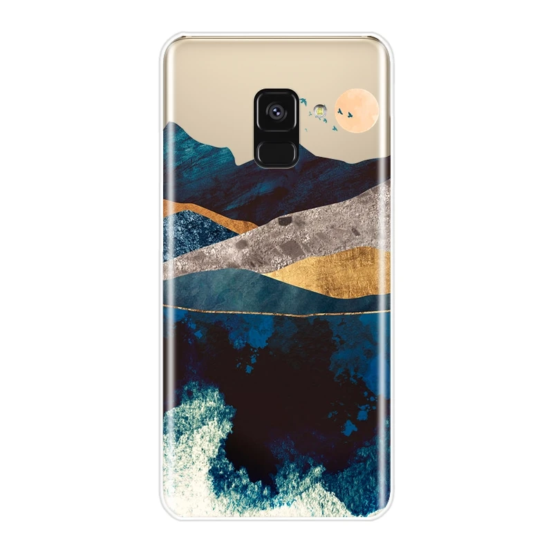Мягкий чехол для телефона Mountain Sun силиконовый Samsung Galaxy A6 A8 Plus 2018 A5 A7 A3 2016 2017|Бамперы|