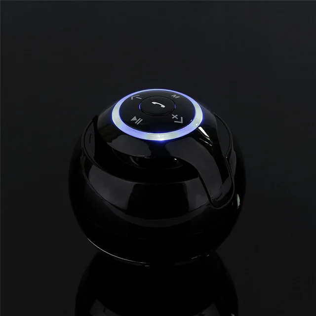 Black Портативная колонка Bluetooth динамик беспроводной шар мини Handfree TF FM радио с микрофоном MP3 Глобус аудио звуковая коробка для телефона ПК - Цвет: Black
