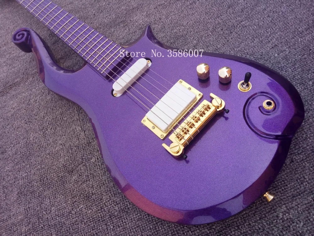 Индивидуальный магазин/металлическая гитара фиолетового цвета/гитара принца в