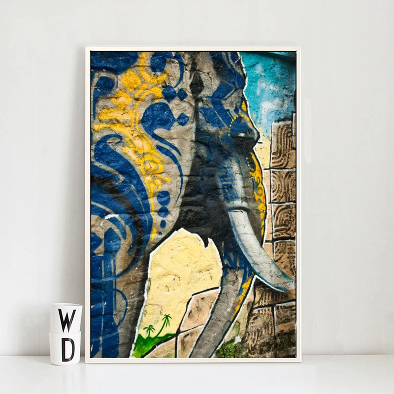 Современные Настенные граффити искусство стен холст живопись фотообои для