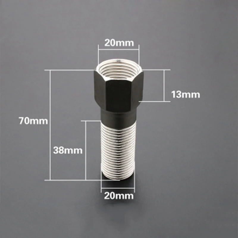 201 Stainless Steel 1/2&quot BSP Female Thread x Male Socket Threaded Pipe Fitting Adapter Connector Length 70mm | Обустройство дома