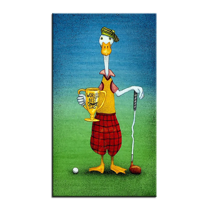 Большой размер Печать масляной живописи mr golf настенная живопись Настенная