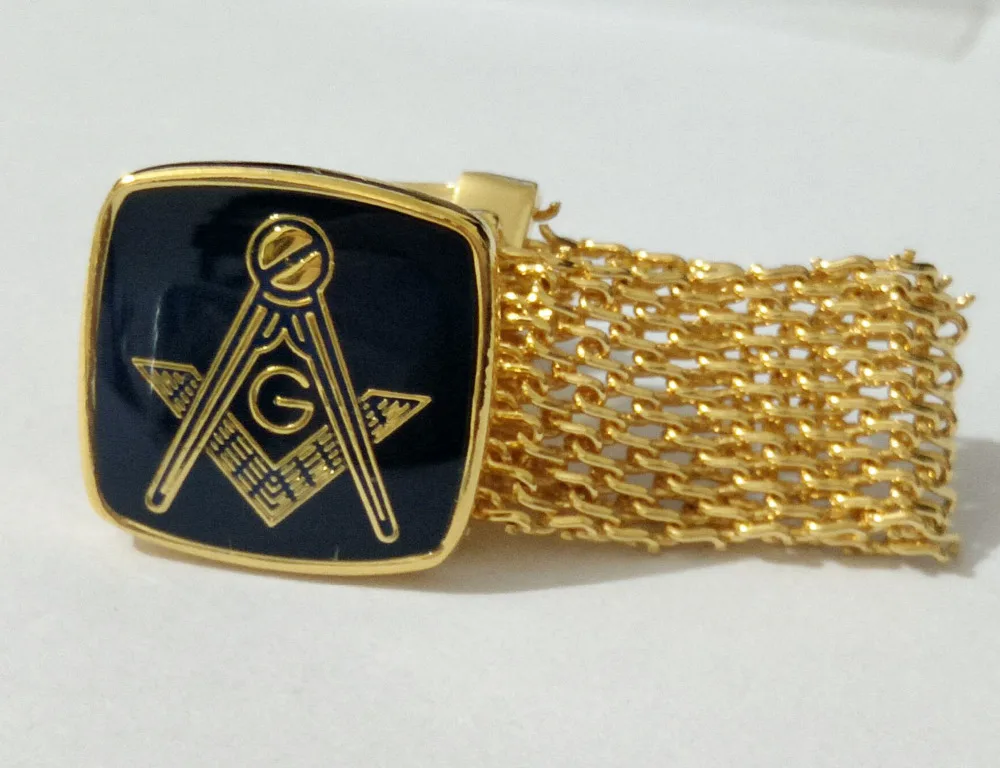 Мужские Запонки Freemasons запонки с символом цепи 15 мм|Зажимы для галстука и запонки|