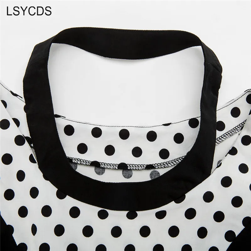 LSYCDS Women Summer Sexy Sleeveless Party Dresses 50s 60s Retro Style Ladies Rockabilly Swing Patchwork Vintage Dress Robe Femme | Женская