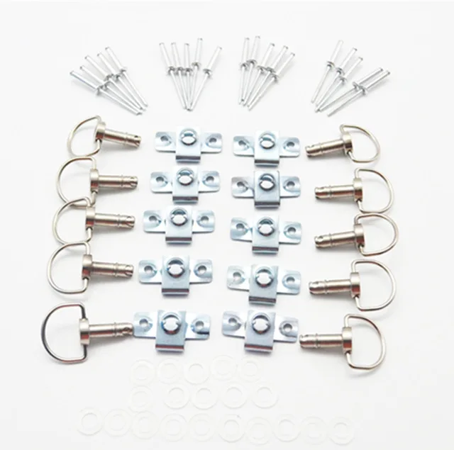 

10 комплектов, 17 мм, быстроразъемный D-RING для мотоцикла, 1/4 поворота, заклёпки, 17 мм, 10 комплектов