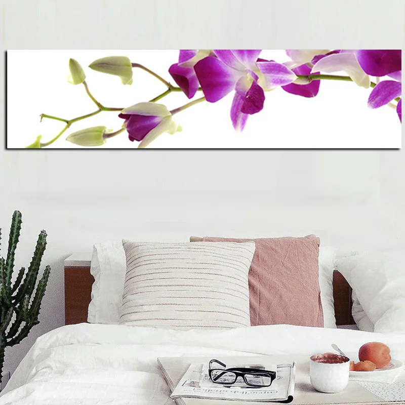 Картина маслом на холсте HD принт фиолетовая орхидея цветок постер Арт