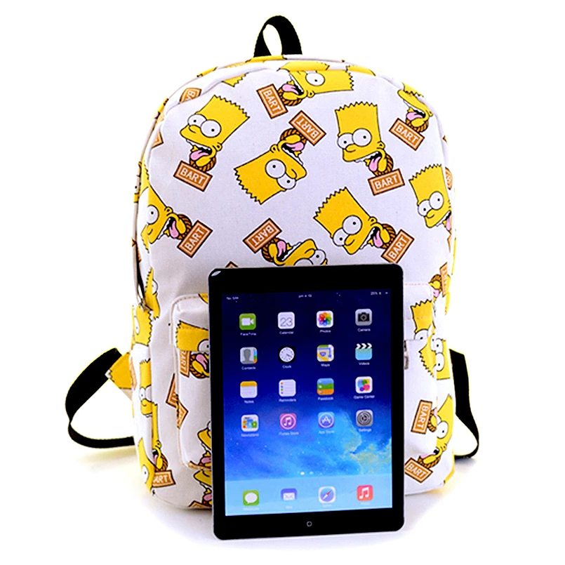 2019 холщовые Рюкзаки студенческая школьная сумка с мультяшным Принтом Рюкзак