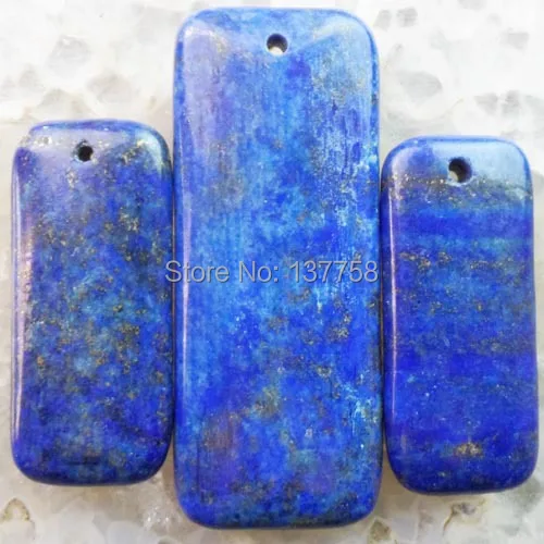(Мин. Заказ 10 $) 3 шт. голубой Lapis Lazuli облачный подвесной шарик 50x20x6 34x15x6 мм SAM1773|lapis